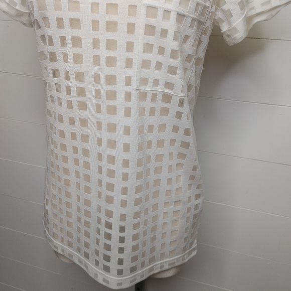 Club Monaco Marlana window pane sheer tee size XS - Picture 3 of 10